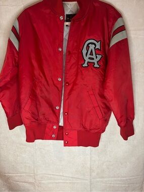 Game Sportswear Red Bomber Jacket with White & Black Accents